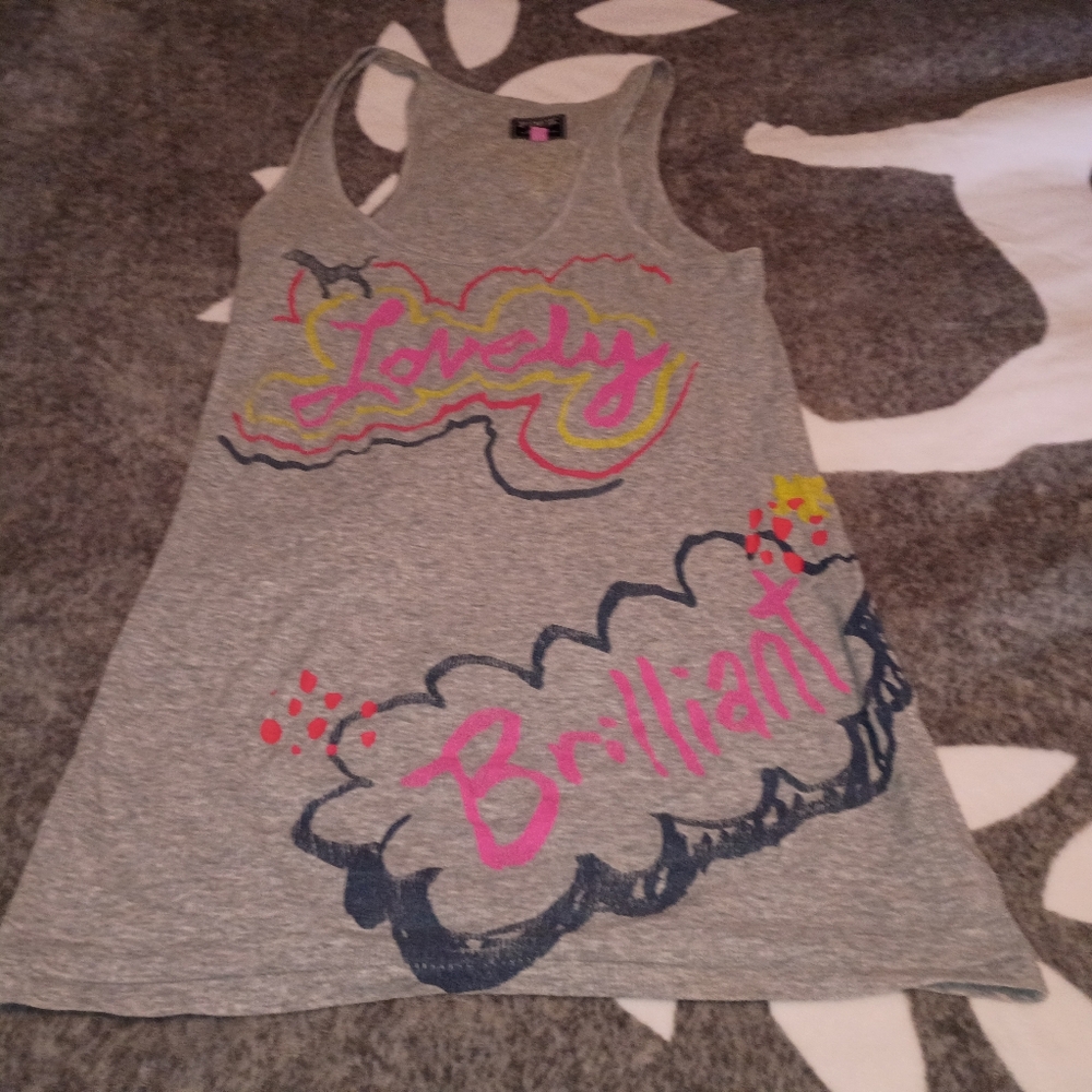 HTF Vintage Y2K Victoria's Secret Pink Logo Tank Top Ribbed M VS